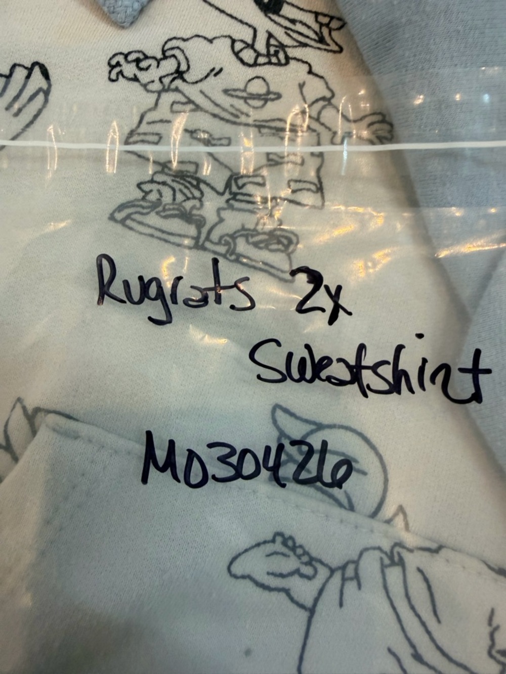 Rugrats Hoodie XXXL Nickelodeon Split Graphic 90s Cartoon Fleece Pullover - Picture 11 of 11